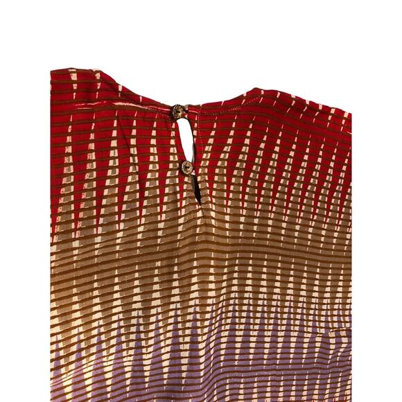 VTG Boho Batik Blouse S | Omah Laweyan Tribal Print Button‎ Top Earthy Vibes - Picture 5 of 11